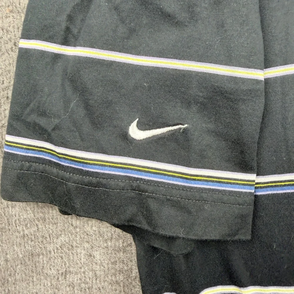 Nike Golf Men's L Large Black Striped Short‎ Sleeve Polo Shirt RN 56323